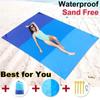 Пляжный коврик без песка, быстросохнущее нейлоновое одеяло Ripstop, легкое компактное портативное пляжное одеяло для пикника на открытом воздухе для путешествий и пеших прогулок