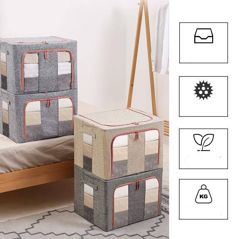 Thick Cotton Linen Storage Box Cloth Art Clothing Folding Wardrobe