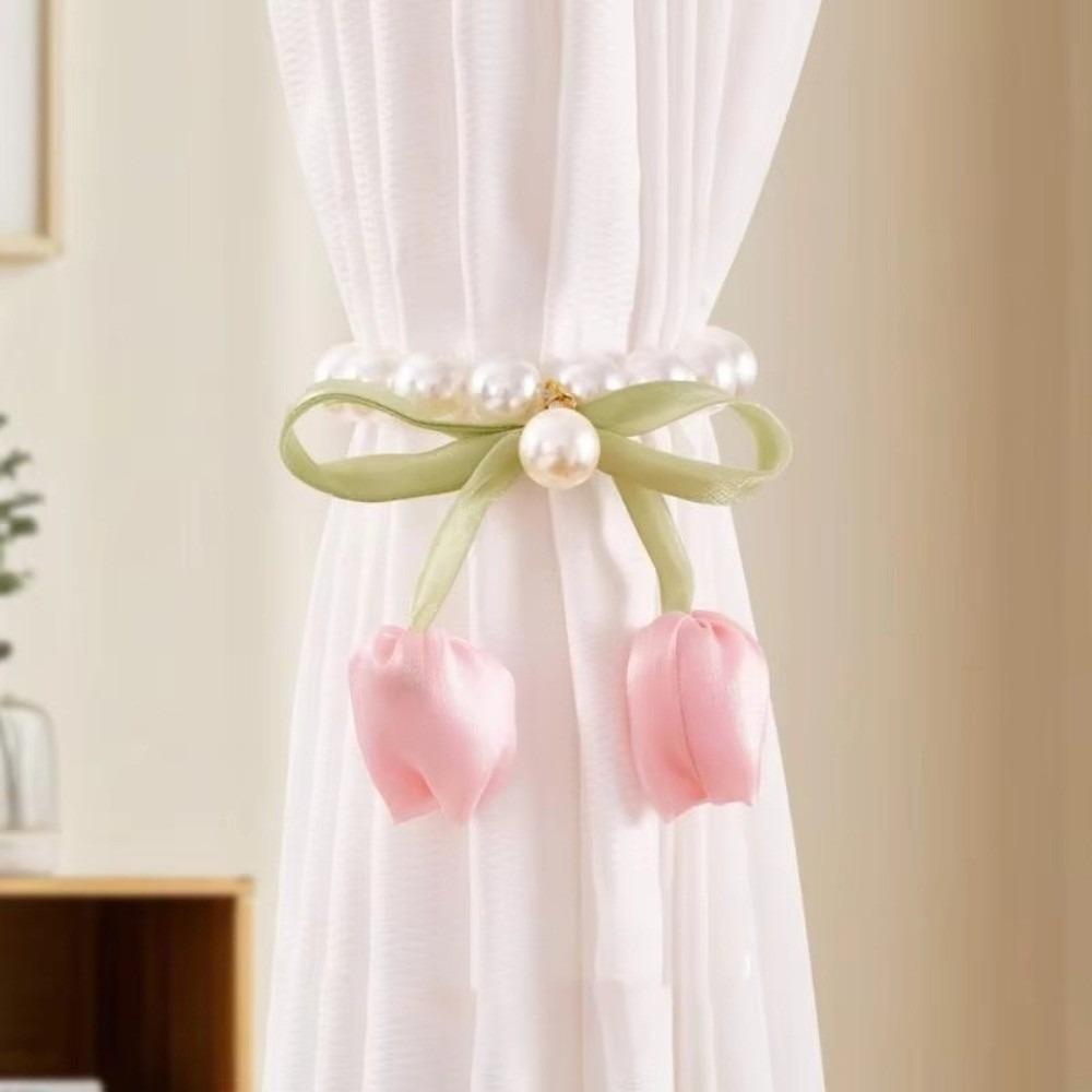 Tulip-Shaped Tulip Curtain Straps Magnetic Curtain Buckle Creative Drapery Holders Home Decor