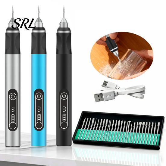 Rechargeable Engraving Pen Cordless Machines with Bits, USB Mini Electric Engraver Etching Professional Crafting Drill Kit Machines, Adjustable Speed