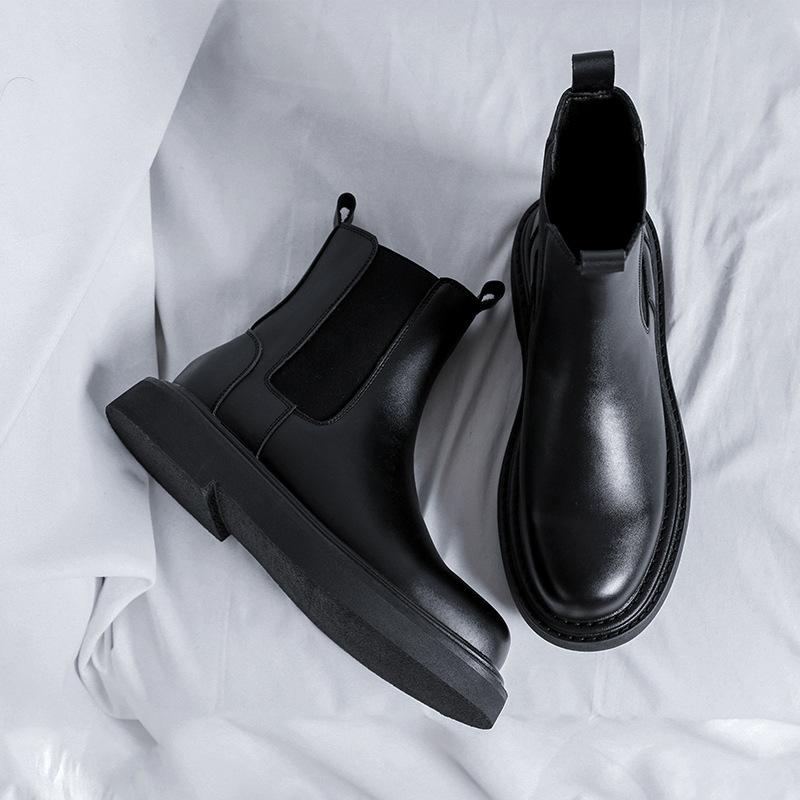 Ботинки Челси мужские британские летние новые высокие кожаные туфли красивые локомотивные ботинки Martin 59331-R