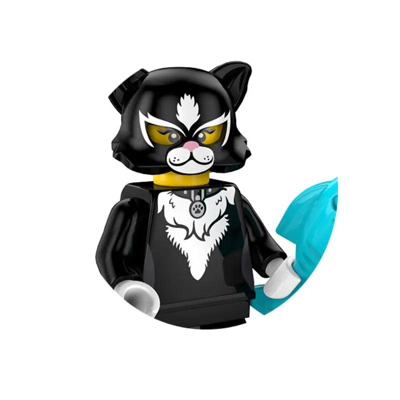 PG8141 Аниме Мультяшная Кукла Конструктор Каваи Банановый Человек Акула Развивающие Игрушки Детский Домашний Подарок Конструктор Приключение