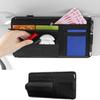 Ysemco Car Sun Visor Pocket, Sunglass Pocket, Card Storage, Small Items, Multi-functional, Car Storage Supplies (Black)