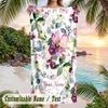 Floral Elegance 3 Theme Quick Dry Beach Towel Custom Name Text Print Large Sand Resistant Towel Beach Vacation
