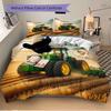 3Pcs Agricultural Tractor Field Bedding Sets For All Sizes New 3D Printed Bed Cover Comforter Duvet Cover Pillowcase Bedroom Decoration