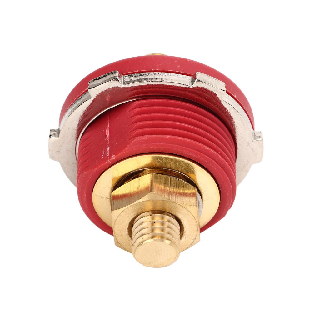 38in Thru Panel Battery Terminal 250A Zinc Alloy Brass Universal for Car RV Boat Yacht Red