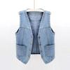 Woman Jacket Vest Spring Summer Denim  Women's Short Loose Sleeveless Coat Vest Chaleco Mujer
