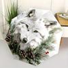 1pc Winter Wolf Wreath Automatic Open/CloseUmbrella,Compact Umbrella for Men & Women Day Gift.A091