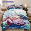 Fantasy Anime Collage Art Bedding (1 * duvet cover + 2 * pillowcase, without core) 2D Flat Duvet cover and pillowcase Bedding set Soft and comfortable