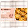 2 PCS Cooling Racks for Cooking and Baking, 15x10 Inches Stainless Steel Cooling Rack, Sheet Pan with Wire Rack for Baking Sheet, Bacon Rack Oven