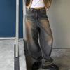 Винтажные свободные женские джинсы, уличная одежда, новые прямые джинсовые брюки, женские элегантные повседневные мешковатые брюки, элегантные длинные брюки 730