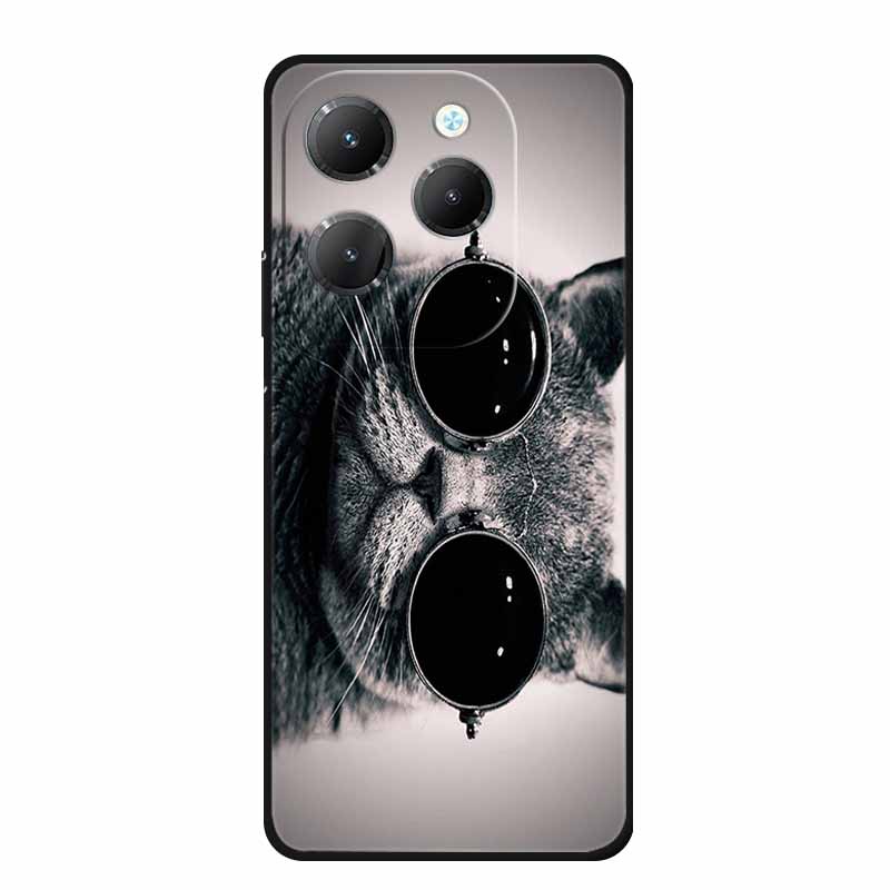 Для чехла Infinix Hot 40 Pro Животные Мягкий силиконовый ТПУ чехол Чехлы для телефона Для Infinix Hot 40i Hot40 X6837 Защитный Волк Коке