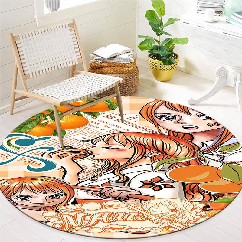 Nami Round Area Rug Carpet Rug For Living Room Bedroom Sofa Playroom Decor Nonslip Floor Mat