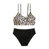 7-15Y Teen Girls Leopard Print Swimwear Children Two Piece Swimming Suits for Girl Hot Summer Beach Swimsuit Biquini Infantil