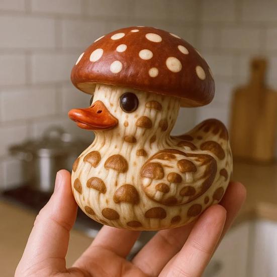 Vegetable Duck Figurine Tomato Carrot Mushroom Onion Potato Cabbage Pepper Duck Statue Resin Sculpture Home Office Decoration Ornament