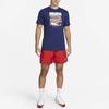 Nike Футболка с круглым вырезом и логотипом Alphabet, мужские топы, темно-синяя DX4194-421