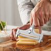 1 PCS Cheese Slicer Stainless Steel Adjustable Thickness Cheese Cutter, Frosted Silver Butter Cutter for Block Cheese and Butter