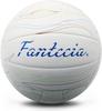 Official Size 5 White Leather Volleyball with Perfect for and Gardens Soft-touch Pump, Indoors, Outdoors, Pools, Beaches, (uninflated)