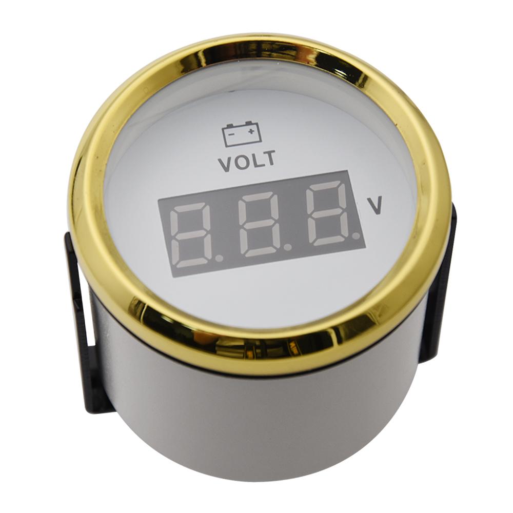 Цифровой вольтметр вольтметр 52 мм измерители напряжения для лодок морской автомобиль грузовик мотоцикл индикатор напряжения красная подсветка 12 В