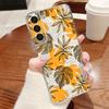 Ретро Листья Цветы Чехол Для Samsung Galaxy A57 A37 A27 A17 A56 A36 A26 A16 A55 A54 5G S21 FE S22 S23 S24 S25 Plus S26 Ultra Прозрачный Мягкий Чехол