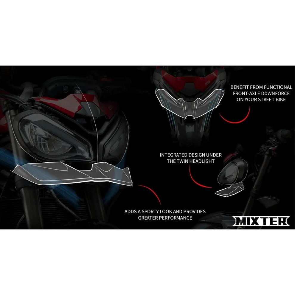For TRIUMPH Street Triple 765RS 765R 23-25 Speed Triple 1200RS 21-25 Downforce Naked Forntal Spoilers Aerodynamic Wing Deflector
