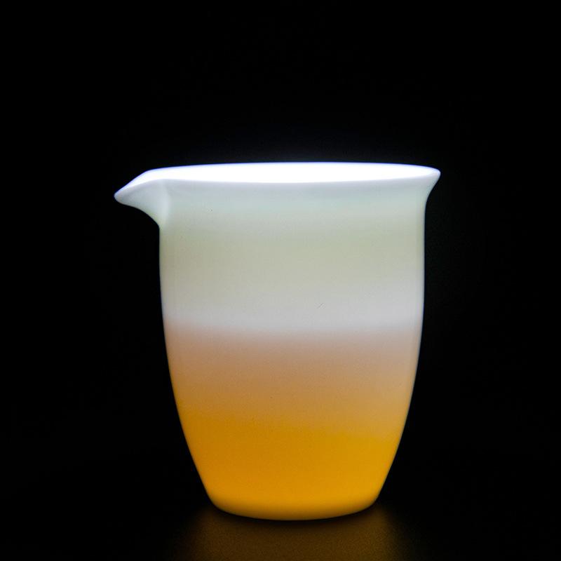 High-grade Suet Jade Porcelain Kung Fu Travel Tea Set Tea Art Teaching Set Business Company Merchandise Festival Gifts