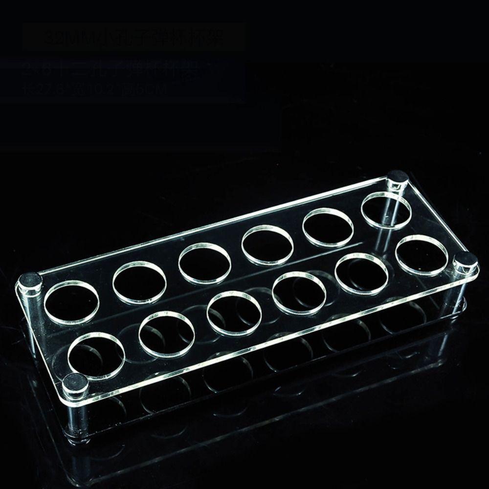 Multi-slots Wine Cup Holder 32/38mm Shot Glasses Holder Supplies Shelf Cup Serving Tray  Champagne
