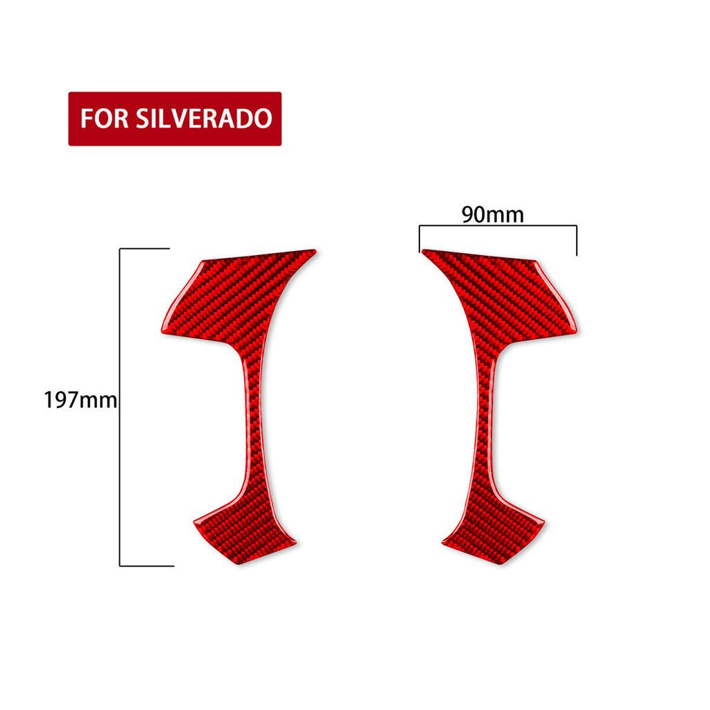 Для Chevrolet Silverado Sierra 2007-2013 красный, черный цвет углеродного волокна, автомобильный руль, кнопка, крышка, накладка, наклейка