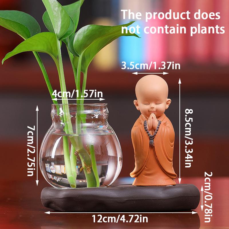 1 шт. офисная гидропоника ваза растение цветочный горшок цветочная композиция маленький монах стеклянная ваза домашняя милая