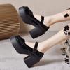 Женские туфли Мэри Джейн на толстом каблуке, весенние, новые, винтажные, на платформе, в стиле Лолиты, для женщин, увеличенные, для студентов, неглубокие женские туфли-лодочки