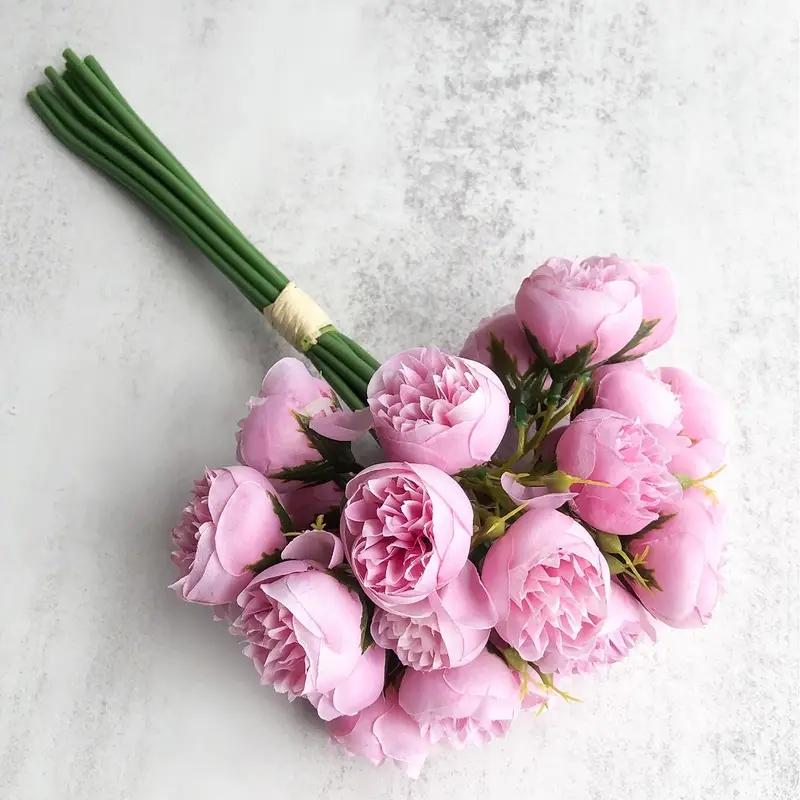 1 bouquet of 27 simulated camellia flowers DIY home decoration wedding restaurant plastic flowers