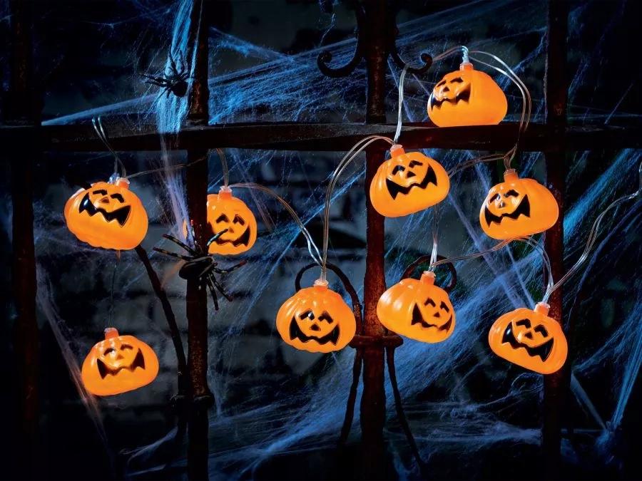 Melinera LED string lights x10 pumpkins for Halloween 1.8 m