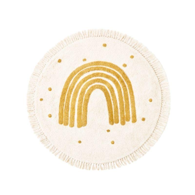 Круглый Пушистый Ковер Для Гостиной С Кисточками, Белый Ворсистый Коврик Для Игр в Детскую Комнату Для Детей, Мягкие Плюшевые Ковры Для Спальни Для Детей