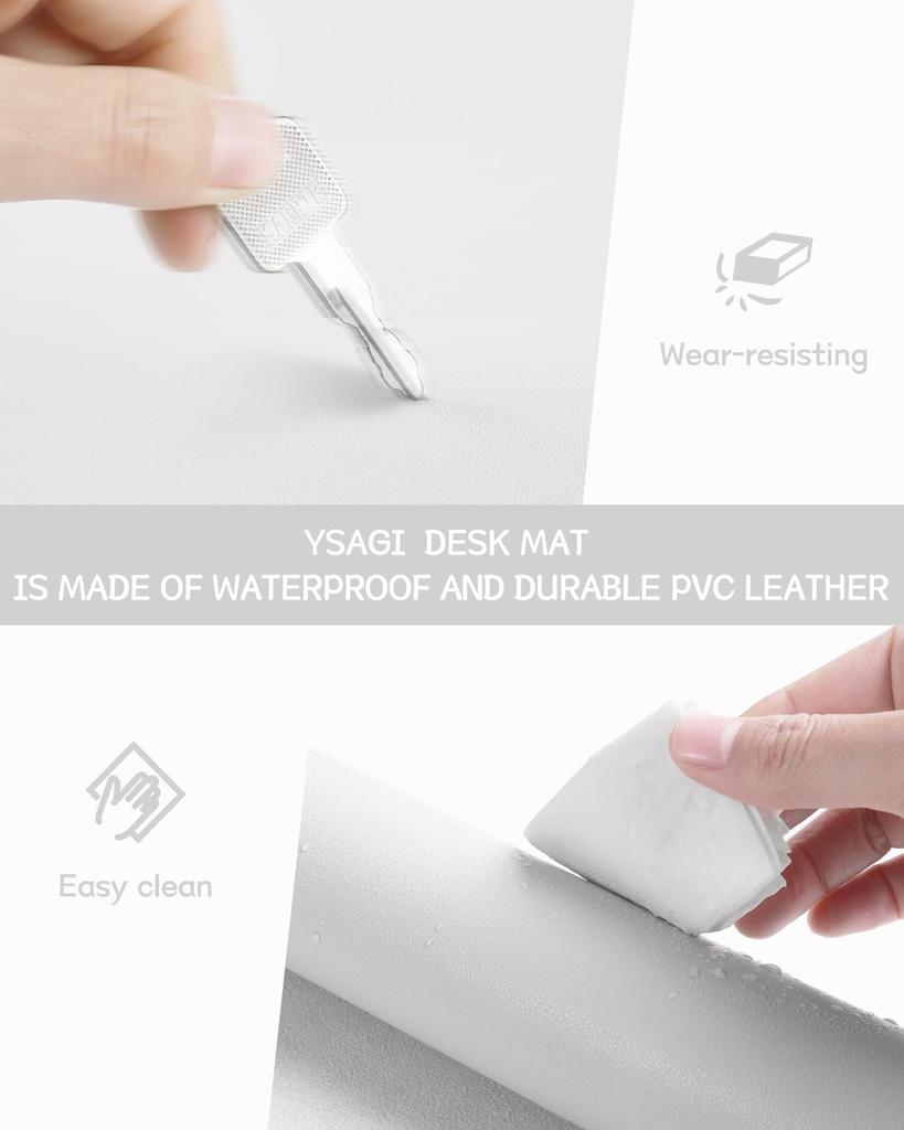 YSAGi Настольная мышь из кожи, большая мышь, толщина замши, масло, простая в использовании, декоративная накладка для стола, коврик, совместимый, коврик, подкладка, подложка, нескользящий, 2 мм,