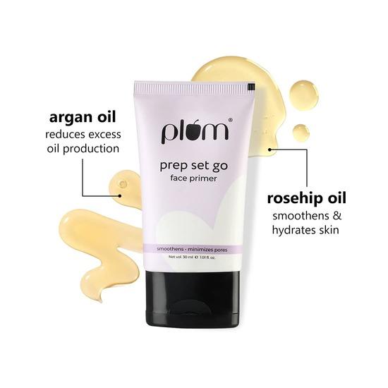 Праймер для лица Plum Prep Set Go Face | Сужает поры | Невесомая формула | 100% веганский продукт, не тестируется на животных | 30 мл