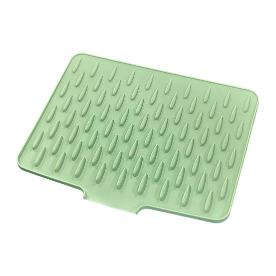 Силиконовый коврик для слива Толстый коврик для сушки посуды с дренажем Термостойкий Нескользящий Барный коврик для раковины для столешниц