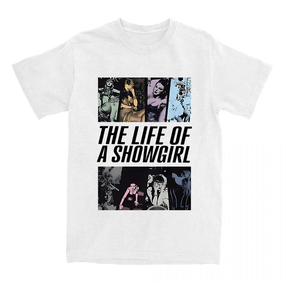 Album The Life of A Showgirl Printing T-shirt Short Sleeve Cotton O-neck Tshirts Casual Unisex Streetwear Women Men Clothing Tee