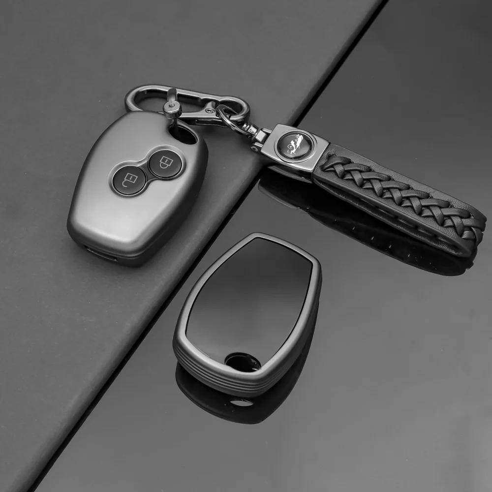 For Renault Kangoo Dacia Scenic Megane Sandero Captur Twingo Modus 2 Buttons Silicone Car Key Skin Protector Cover Case Keychain