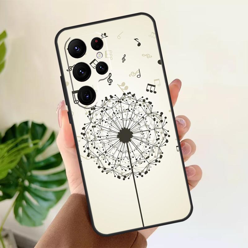 Dandelion Soft Case For Samsung Galaxy S21 S22 S23 S24 S25 Ultra S9 S10 Plus S20 FE S24 FE Phone Cover