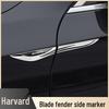 Совместимо с Great Wall Haval M6/F7/F7X: Декоративная наклейка на крыло автомобиля из нержавеющей стали.