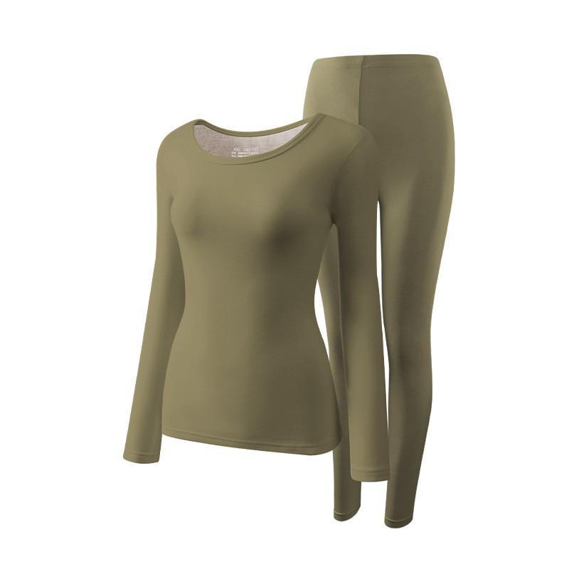 New Wool Silk Thermal Underwear: Women's Slim Fit Round Neck Top & Bottom, Men's Autumn Suit