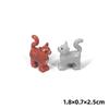 5PCS/Set Animals Cute Cat Pig Snake Figures DIY Building Blocks Toys for Children Gifts Toy Colorful Animal 38801 13786 1410pb01