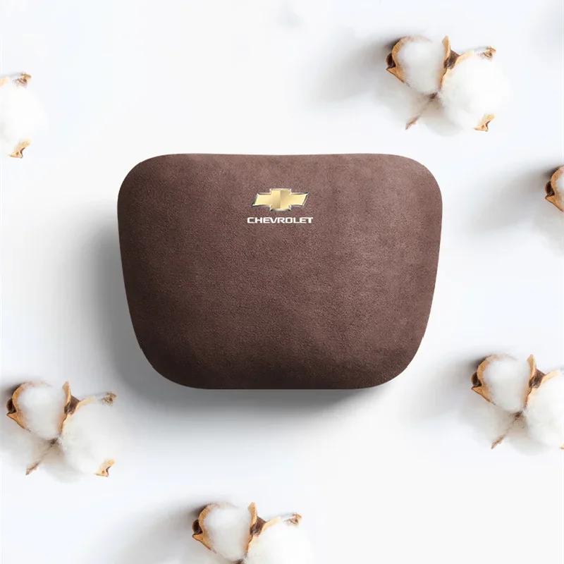 Suede Car Headrest Soft Neck Protective Support Pillows for Chevrolet AVEO Blazer CAPTIVA Cavalier CRUZE IMPALA LACETTI MALIBU