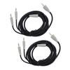 2PCS PC 3.5mm to Dual 3.5mm Earphone Cable 6.6FT OFC 3.5mm to Dual 3.5mm Jack Sound Cable for MMX100
