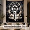 Custom Text Tapestry Morocco Football Print Wall Tapestry Indoor Living Room Wall Decor