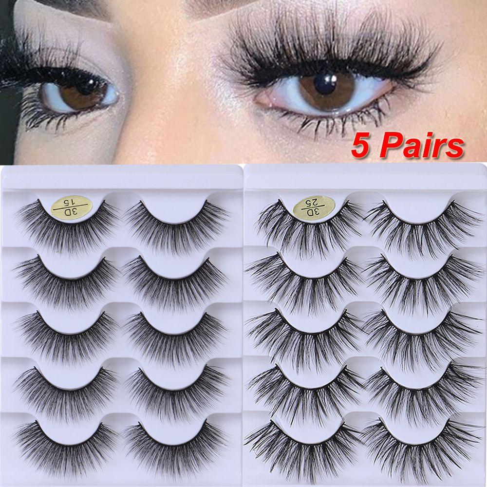 Flared Multi-styles Natural Long Criss-cross Eye Lash Extension 3D Faux Mink Hair False Eyelashes