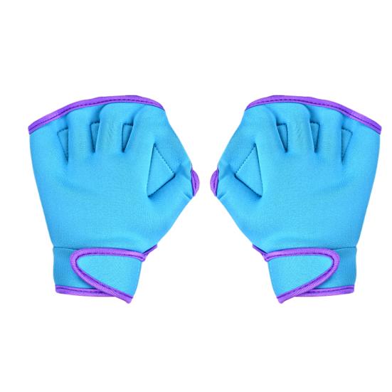 1 Pair Swimming Gloves Adjustable Men Women Aquatic Swim Training Glove Webbed Fitness Water Resistance Training Hand Fins Paddles Swimming Gear