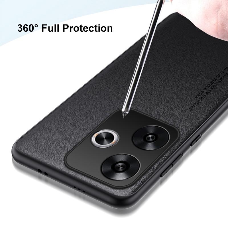 Роскошный чехол из искусственной кожи для Xiaomi Poco F6 5G, задняя крышка, силиконовый противоударный чехол для телефона с полной защитой для PocoF6 Redmi Turbo 3