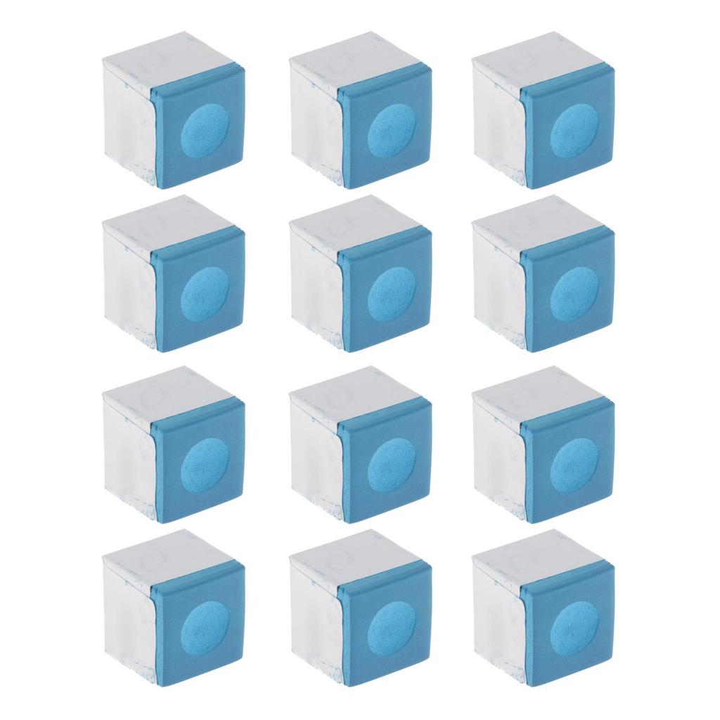 12 Pieces Pool Chalk Cubes Billiard Cue Chalks Increase Friction Table