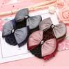 Rhinestone Ribbon Bowknot Stripe Net Bun Hair Cover Net Bun Snood Net Bun Crochet Women Barrette
